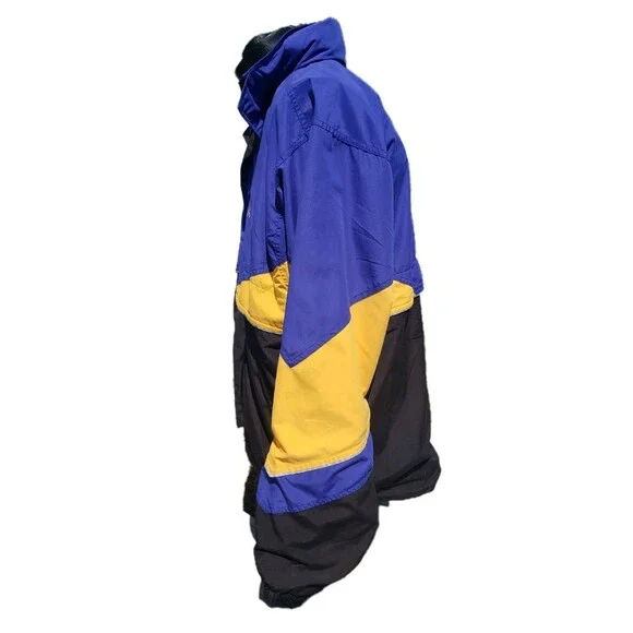 Vintage Frank Shorter Jacket Mens Large Blue Gore Tex Hooded Colorblock 90s EUC! - Picture 7 of 16